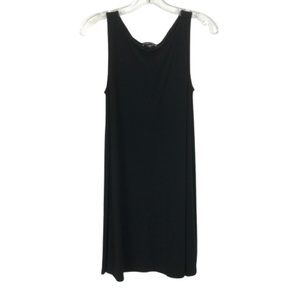 Womens Size Small Eileen Fisher Black Stretch Jersey Tank Mini Dress